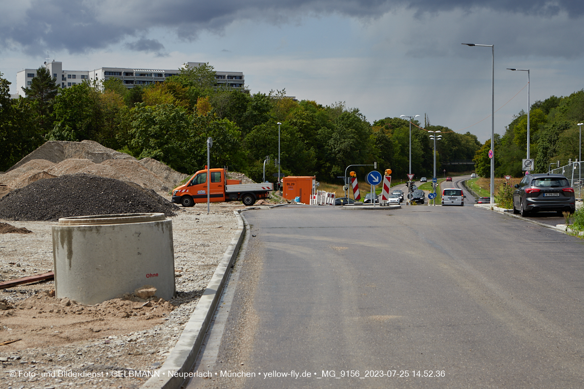 25.07.2023 - Zufahrtswege ins Alexisquartier in Neuperlach