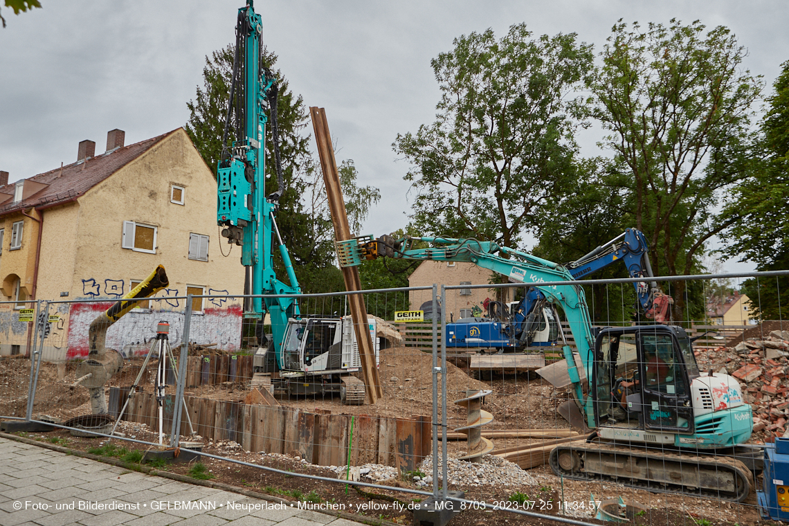 25.07.2023 - Baustelle Maikäfersiedlung in Berg am Laim und Neuperlach