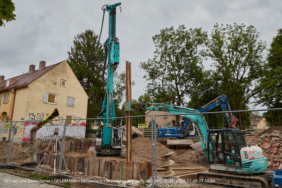 25.07.2023 - Baustelle Maikäfersiedlung in Berg am Laim und Neuperlach