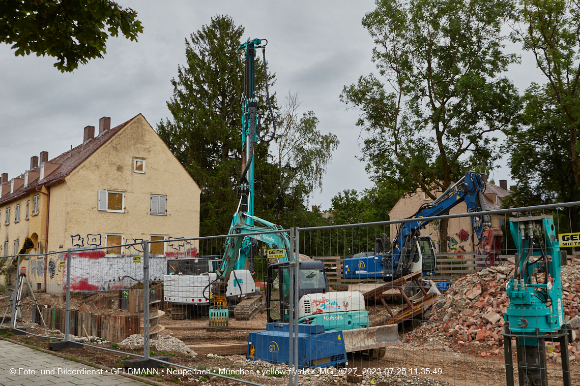 25.07.2023 - Baustelle Maikäfersiedlung in Berg am Laim und Neuperlach