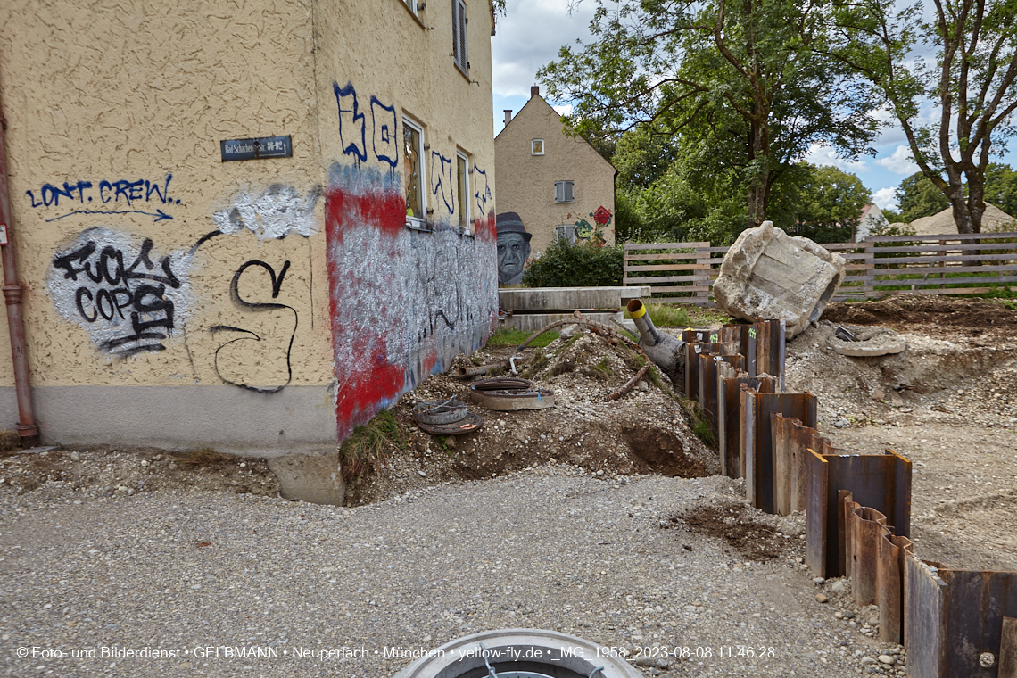 08.08.2023 - Baustelle Maikäfersiedlung in Berg am Laim und Neuperlach