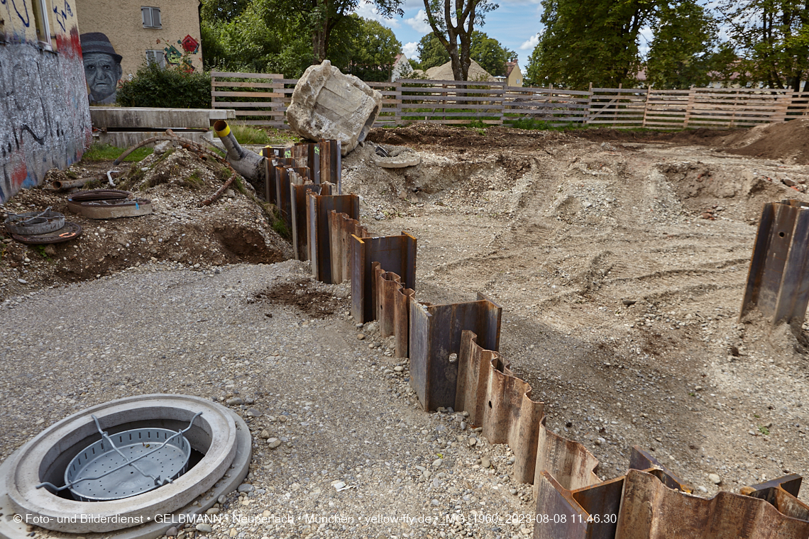 08.08.2023 - Baustelle Maikäfersiedlung in Berg am Laim und Neuperlach
