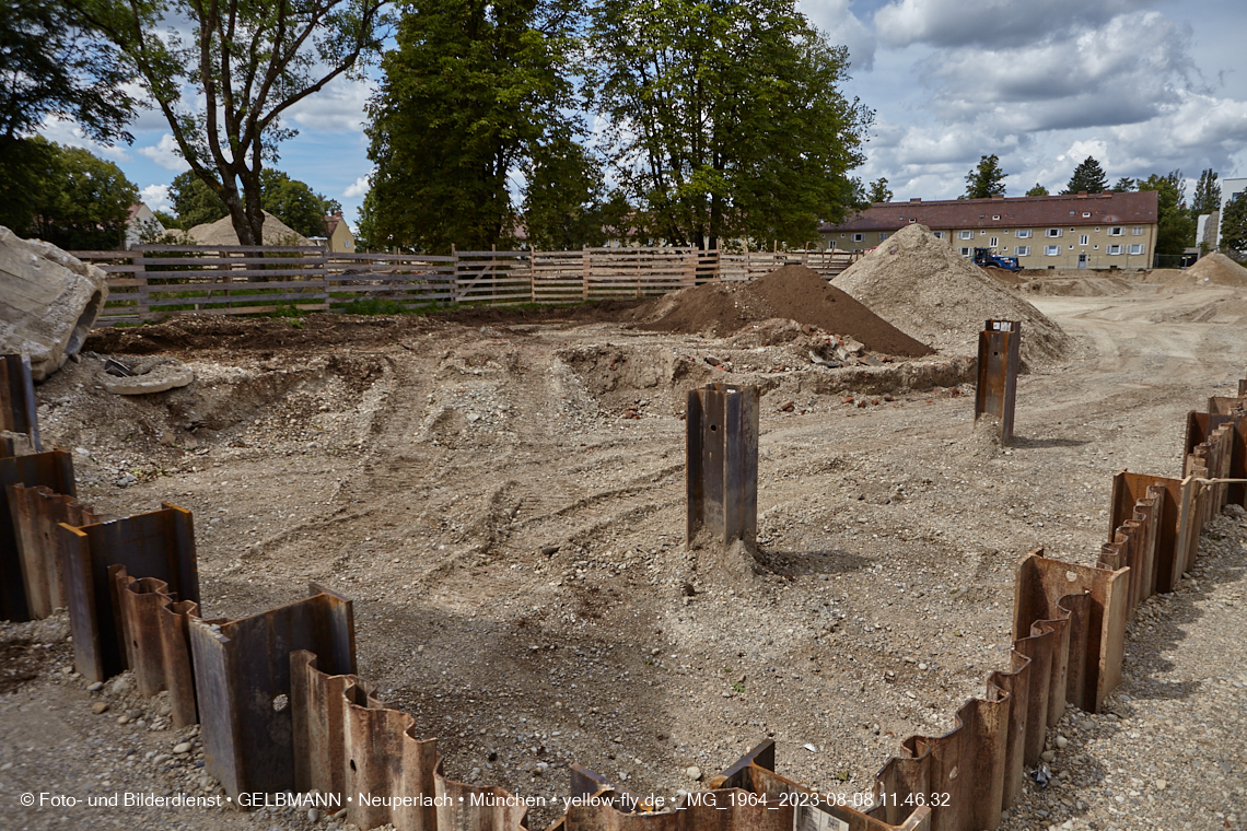 08.08.2023 - Baustelle Maikäfersiedlung in Berg am Laim und Neuperlach