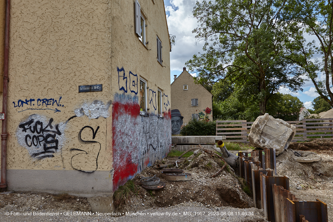 08.08.2023 - Baustelle Maikäfersiedlung in Berg am Laim und Neuperlach