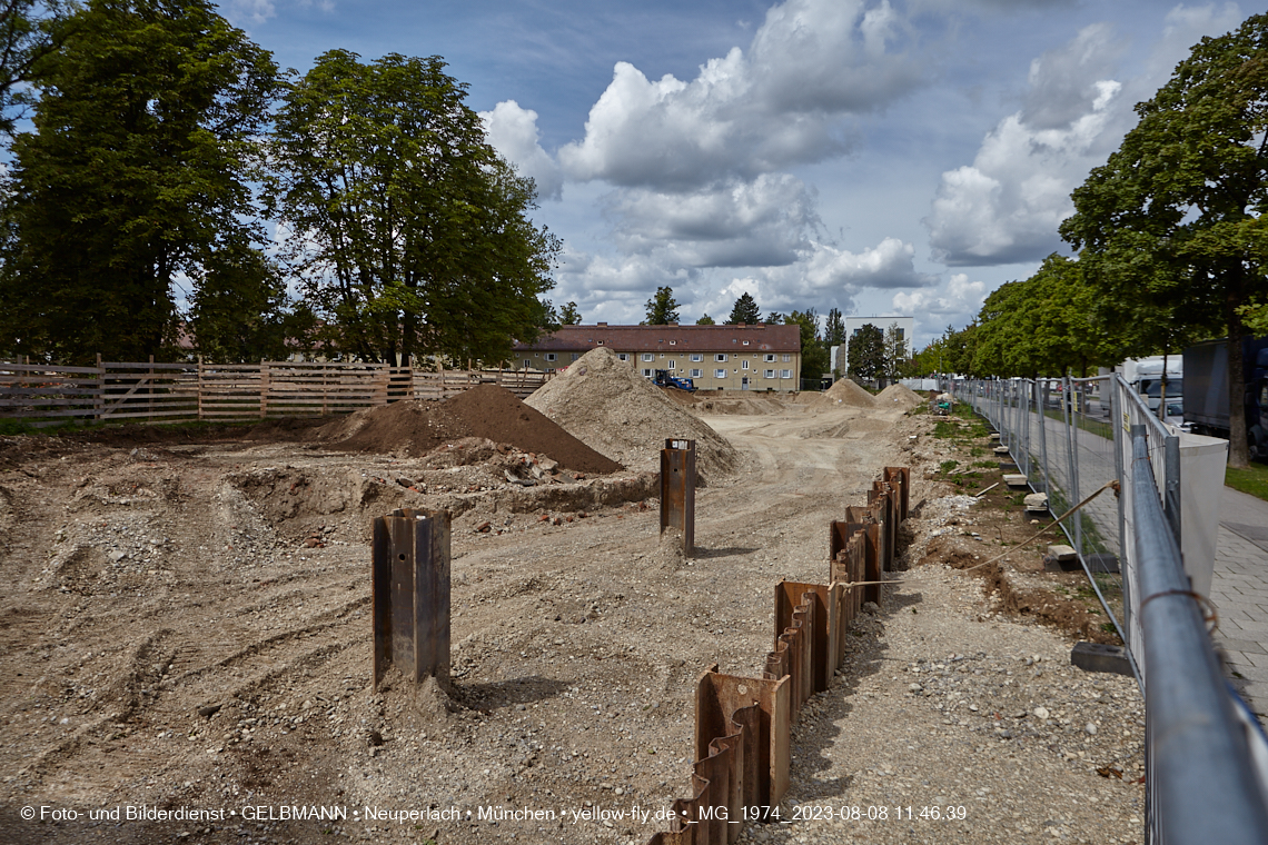 08.08.2023 - Baustelle Maikäfersiedlung in Berg am Laim und Neuperlach