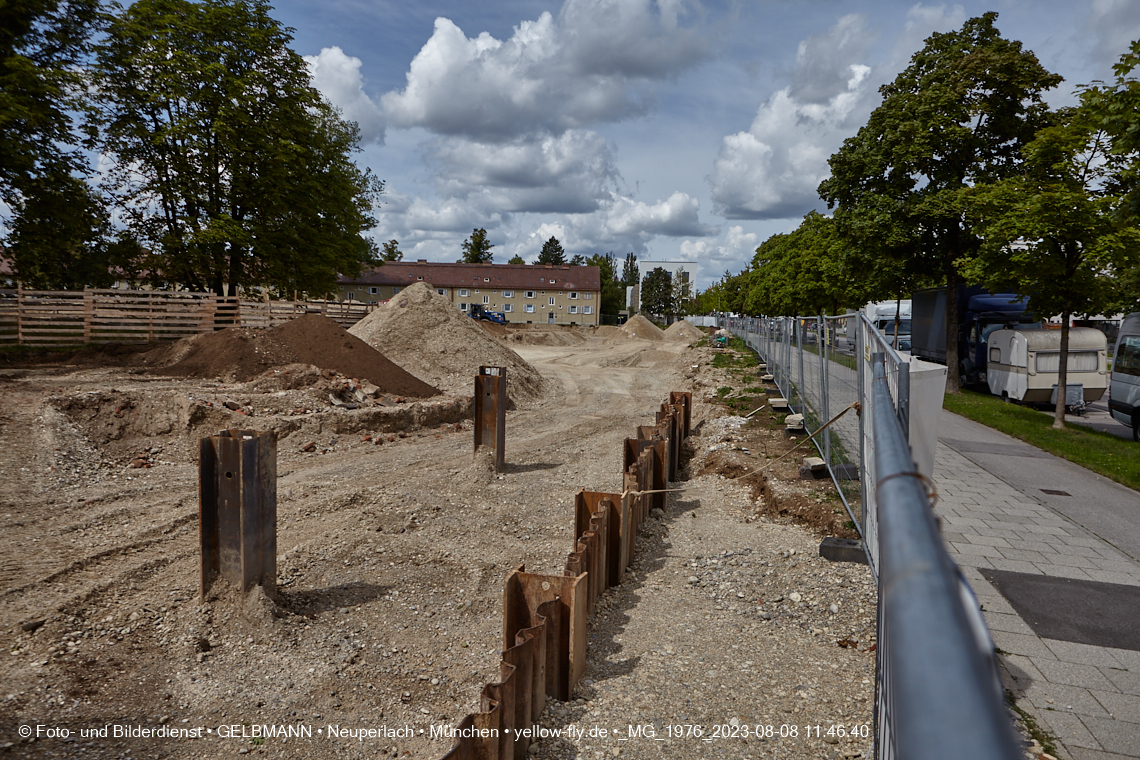 08.08.2023 - Baustelle Maikäfersiedlung in Berg am Laim und Neuperlach