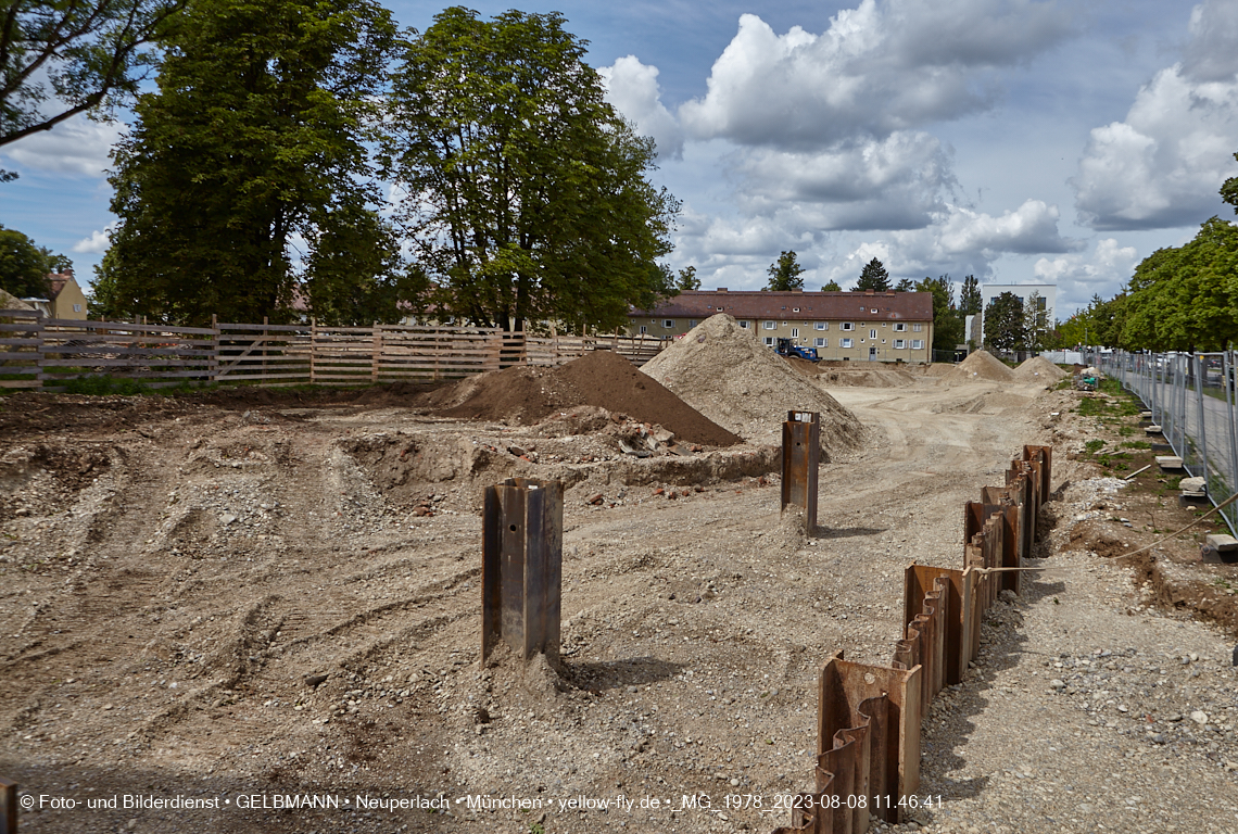08.08.2023 - Baustelle Maikäfersiedlung in Berg am Laim und Neuperlach