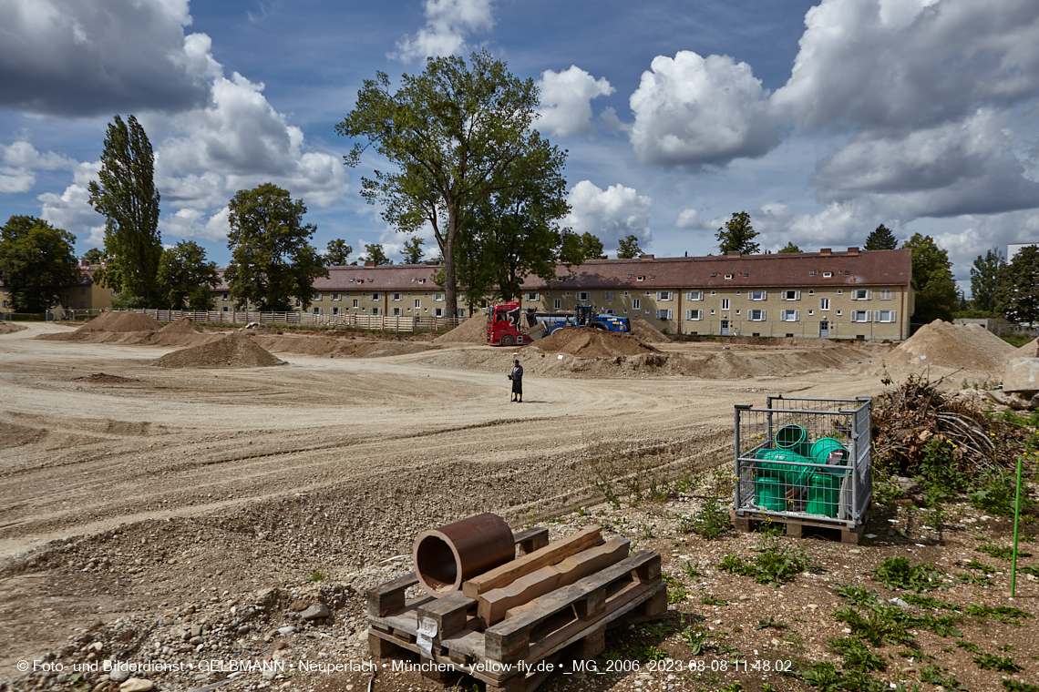 08.08.2023 - Baustelle Maikäfersiedlung in Berg am Laim und Neuperlach