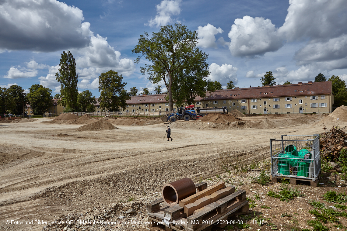 08.08.2023 - Baustelle Maikäfersiedlung in Berg am Laim und Neuperlach