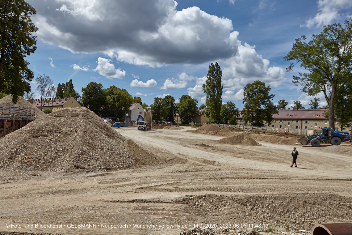 08.08.2023 - Baustelle Maikäfersiedlung in Berg am Laim und Neuperlach