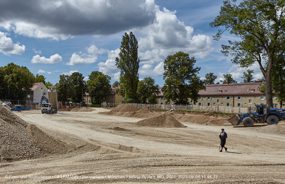 08.08.2023 - Baustelle Maikäfersiedlung in Berg am Laim und Neuperlach