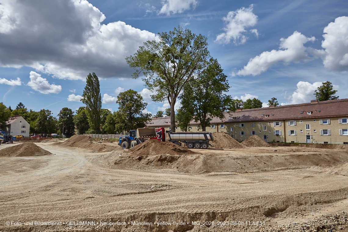 08.08.2023 - Baustelle Maikäfersiedlung in Berg am Laim und Neuperlach