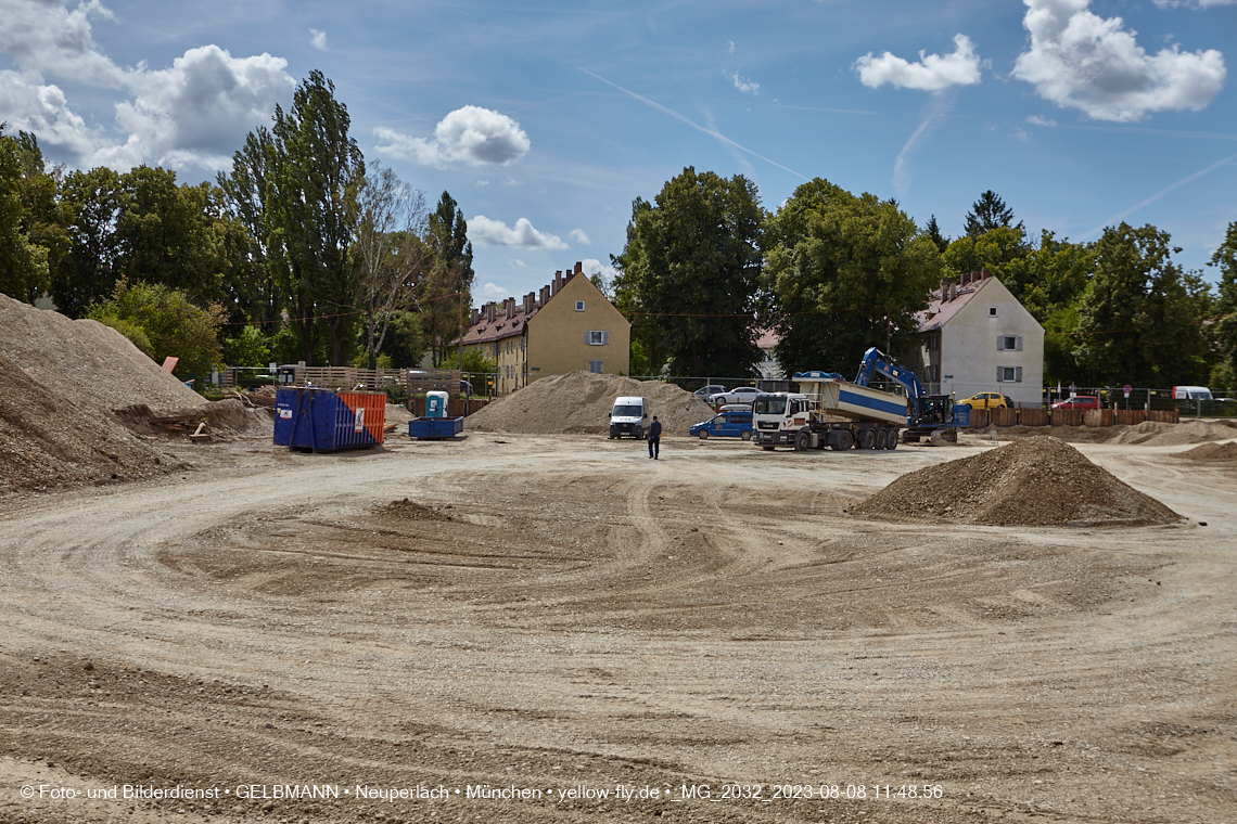 08.08.2023 - Baustelle Maikäfersiedlung in Berg am Laim und Neuperlach