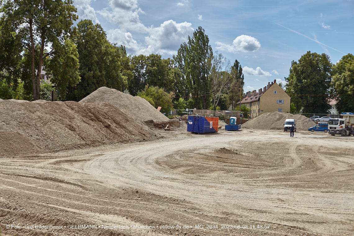 08.08.2023 - Baustelle Maikäfersiedlung in Berg am Laim und Neuperlach