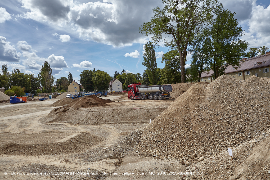 08.08.2023 - Baustelle Maikäfersiedlung in Berg am Laim und Neuperlach