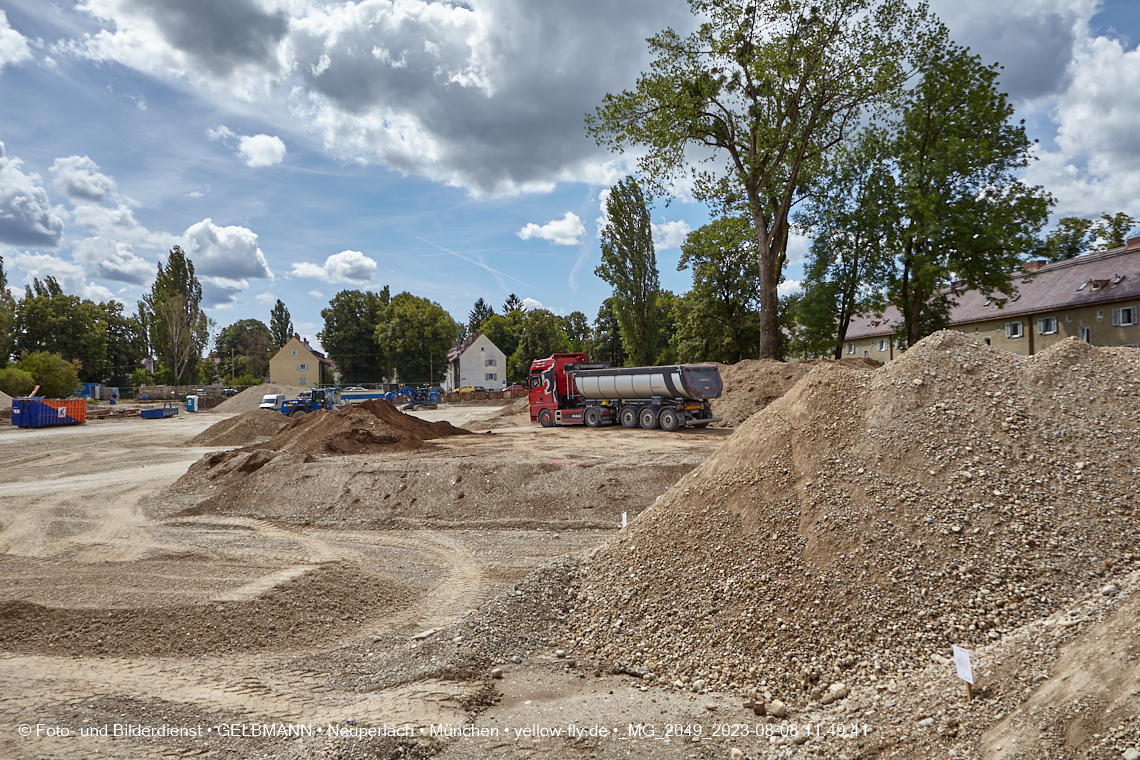 08.08.2023 - Baustelle Maikäfersiedlung in Berg am Laim und Neuperlach