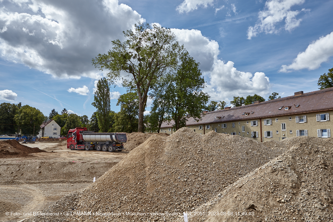 08.08.2023 - Baustelle Maikäfersiedlung in Berg am Laim und Neuperlach