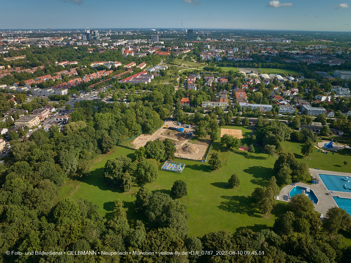 10.08.2023 - Geothermie-Bohrung im Michaelibad in Neuperlach
