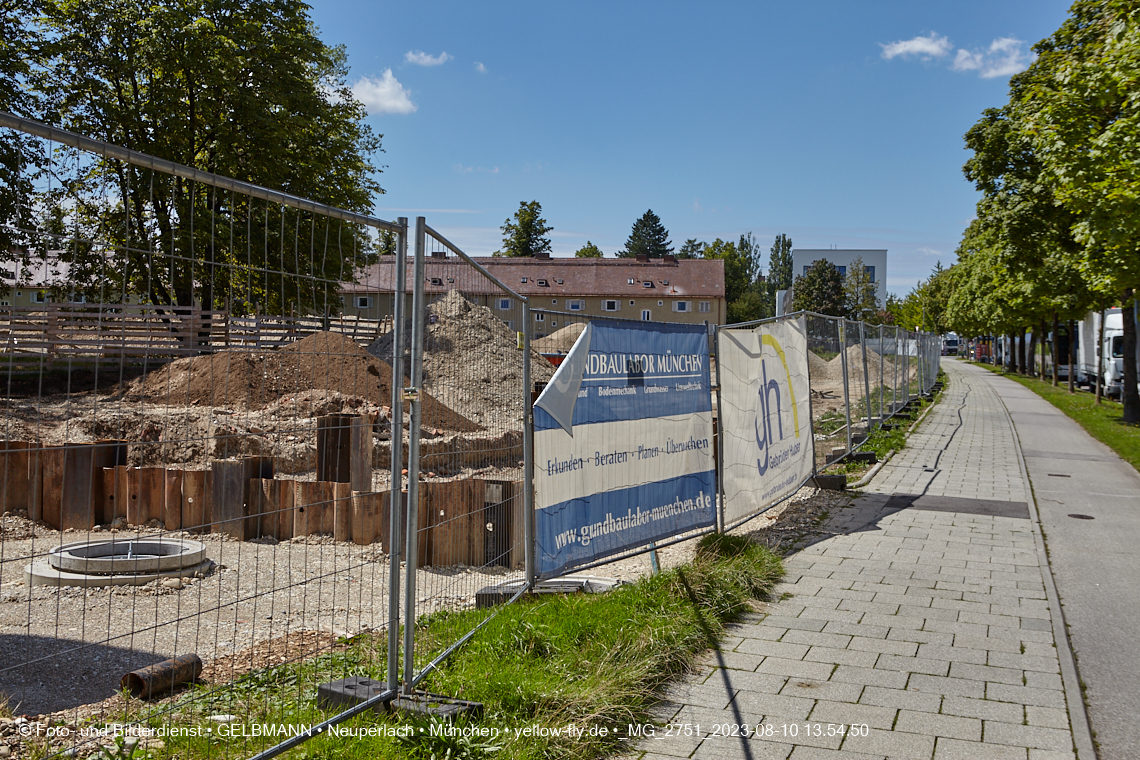 10.08.2023 - Baustelle Maikäfersiedlung in Berg am Laim und Neuperlach