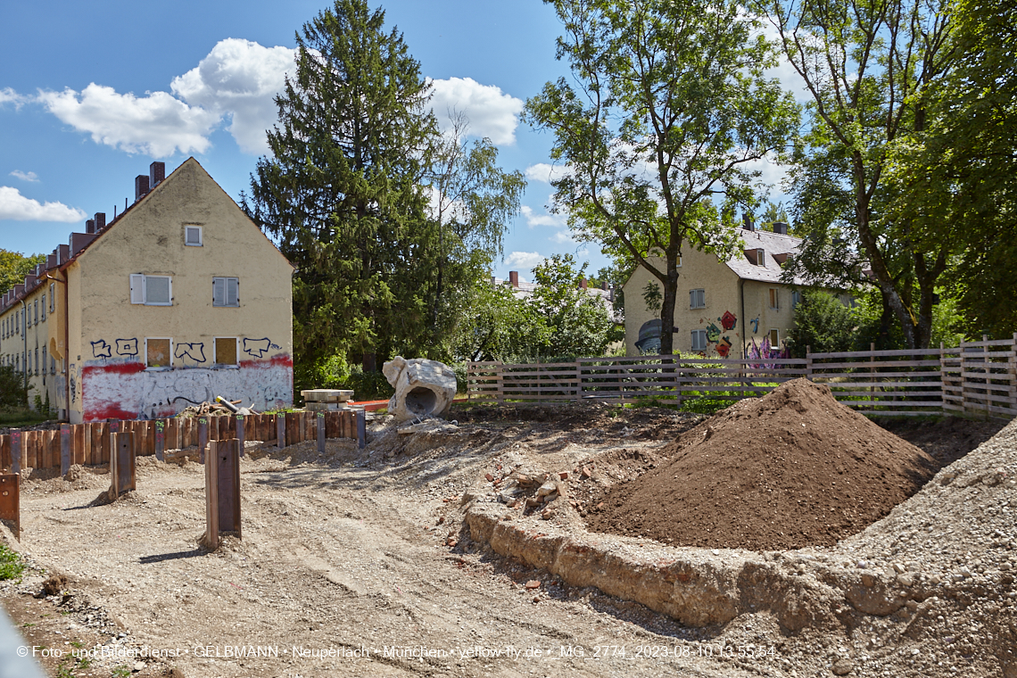 10.08.2023 - Baustelle Maikäfersiedlung in Berg am Laim und Neuperlach
