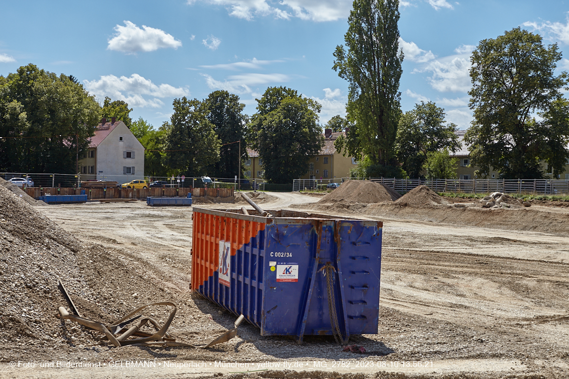 10.08.2023 - Baustelle Maikäfersiedlung in Berg am Laim und Neuperlach