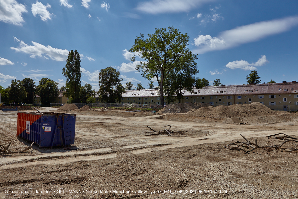 10.08.2023 - Baustelle Maikäfersiedlung in Berg am Laim und Neuperlach