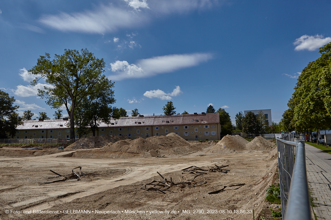 10.08.2023 - Baustelle Maikäfersiedlung in Berg am Laim und Neuperlach