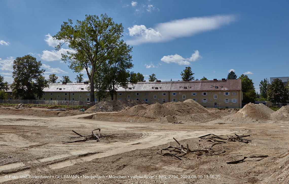 10.08.2023 - Baustelle Maikäfersiedlung in Berg am Laim und Neuperlach