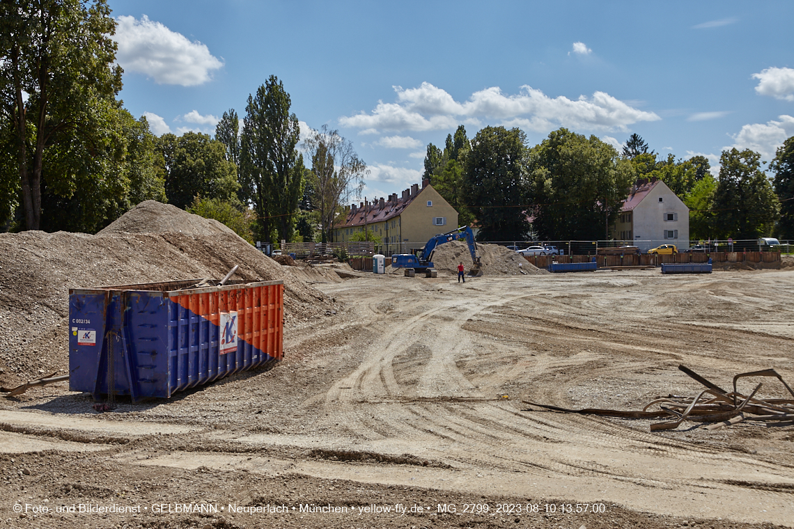 10.08.2023 - Baustelle Maikäfersiedlung in Berg am Laim und Neuperlach