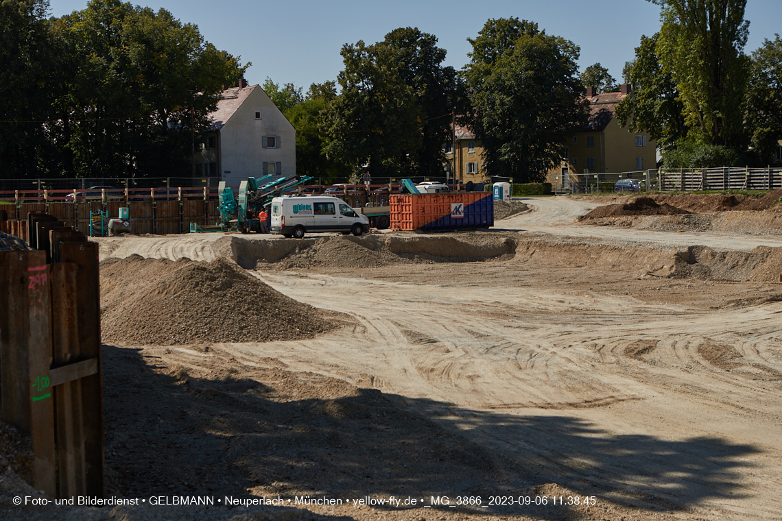 06.09.2023 - Baustelle Maikäfersiedlung in Berg am Laim und Neuperlach