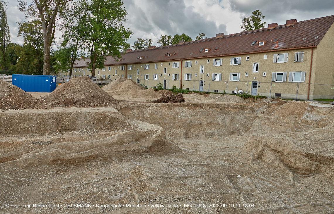 19.09.2023 - Baustelle Maikäfersiedlung in Berg am Laim und Neuperlach