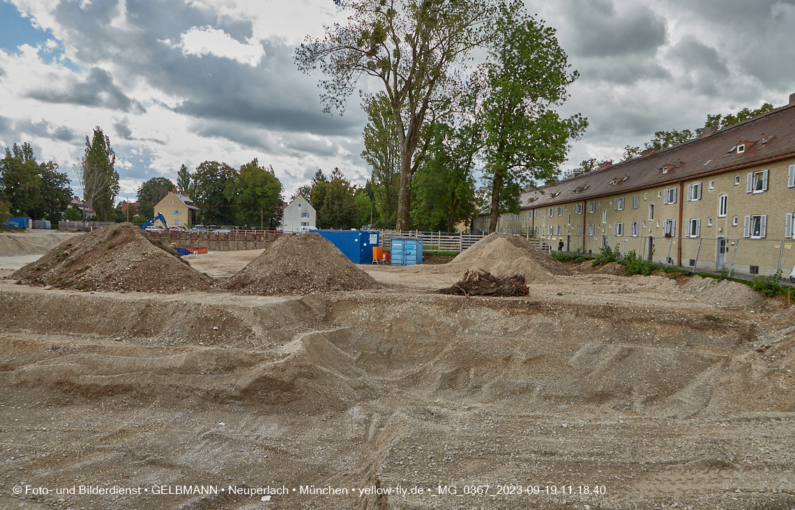 19.09.2023 - Baustelle Maikäfersiedlung in Berg am Laim und Neuperlach