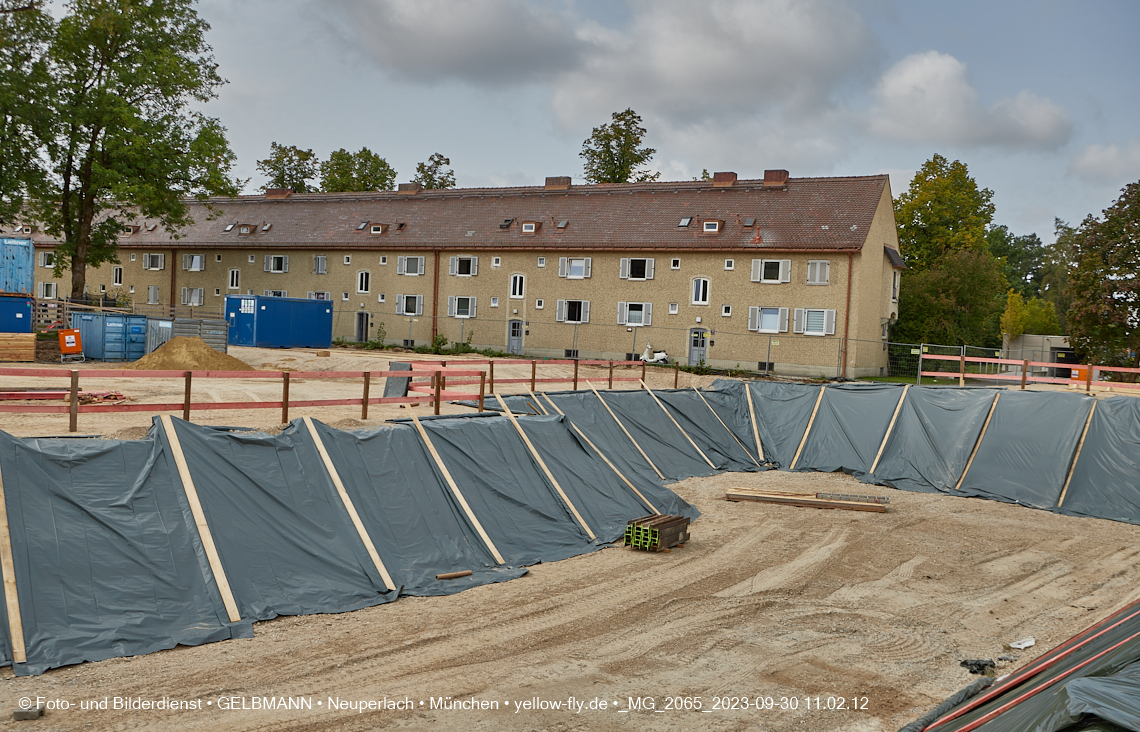 30.09.2023 - Baustelle Maikäfersiedlung in Berg am Laim und Neuperlach