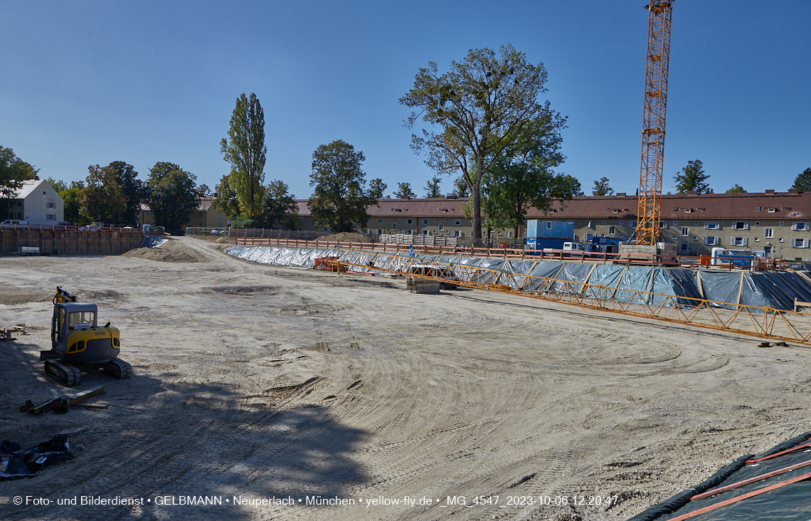 06.10.2023 - Baustelle Maikäfersiedlung in Berg am Laim und Neuperlach