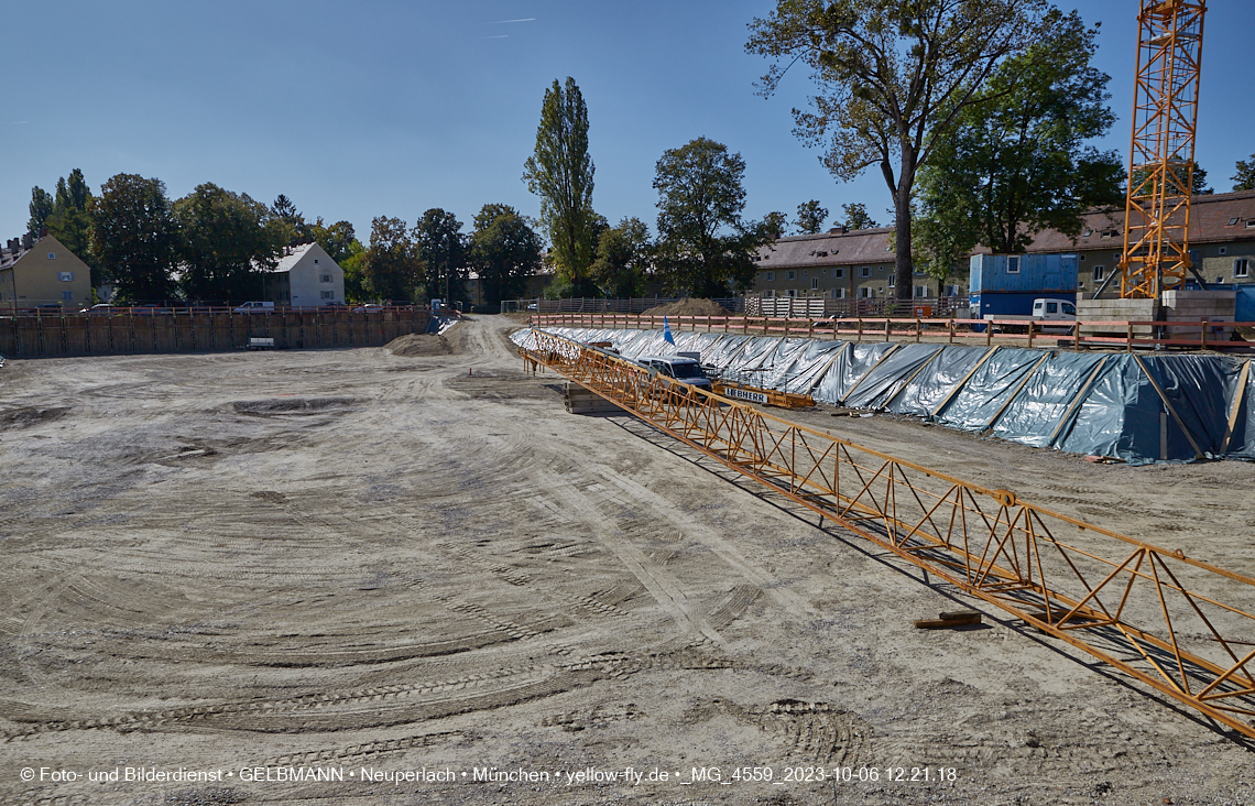 06.10.2023 - Baustelle Maikäfersiedlung in Berg am Laim und Neuperlach