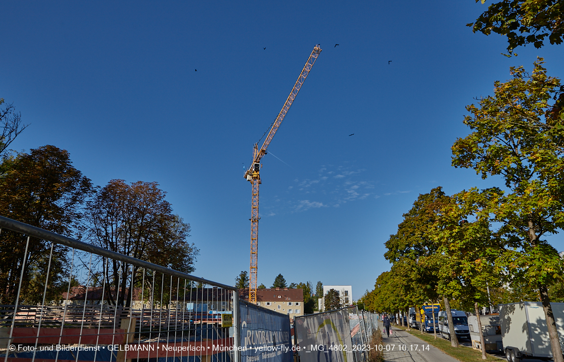 07.10.2023 - Baustelle Maikäfersiedlung in Berg am Laim und Neuperlach