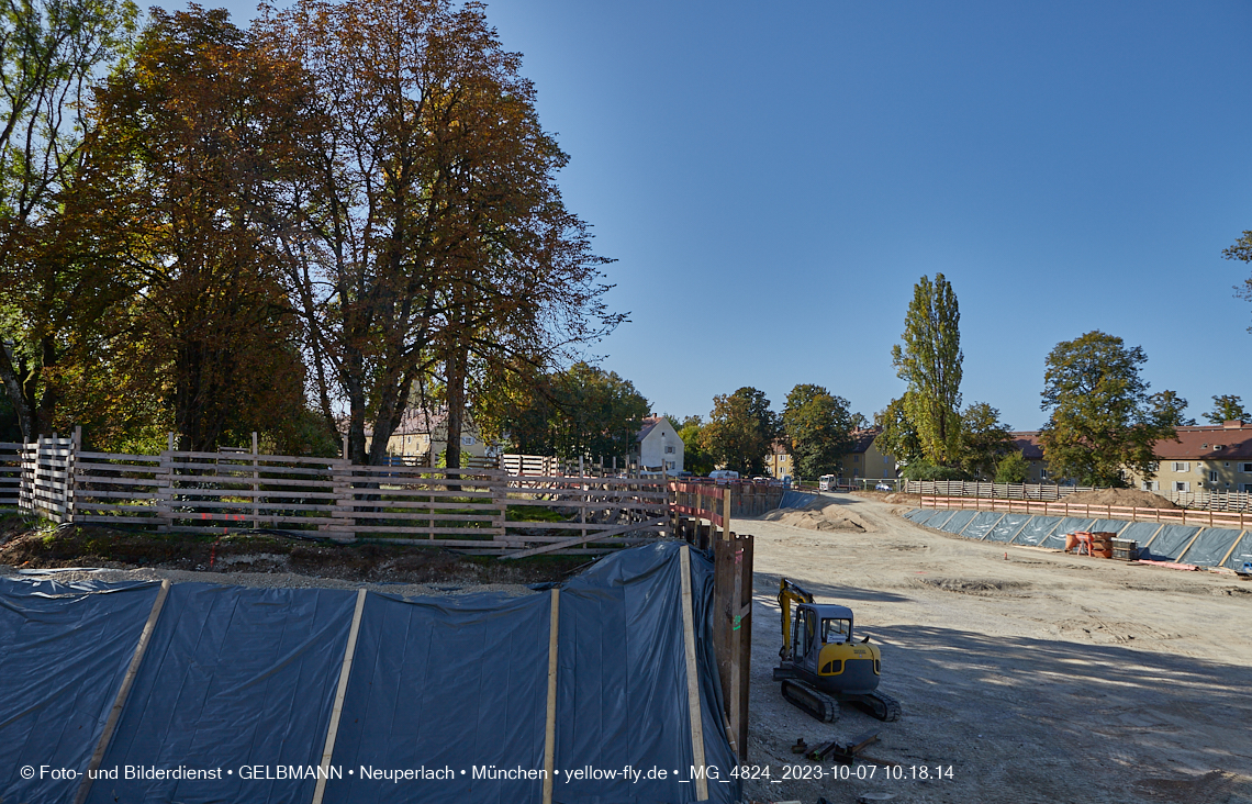 07.10.2023 - Baustelle Maikäfersiedlung in Berg am Laim und Neuperlach