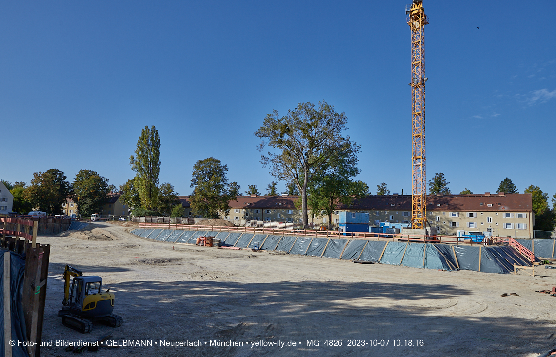 07.10.2023 - Baustelle Maikäfersiedlung in Berg am Laim und Neuperlach