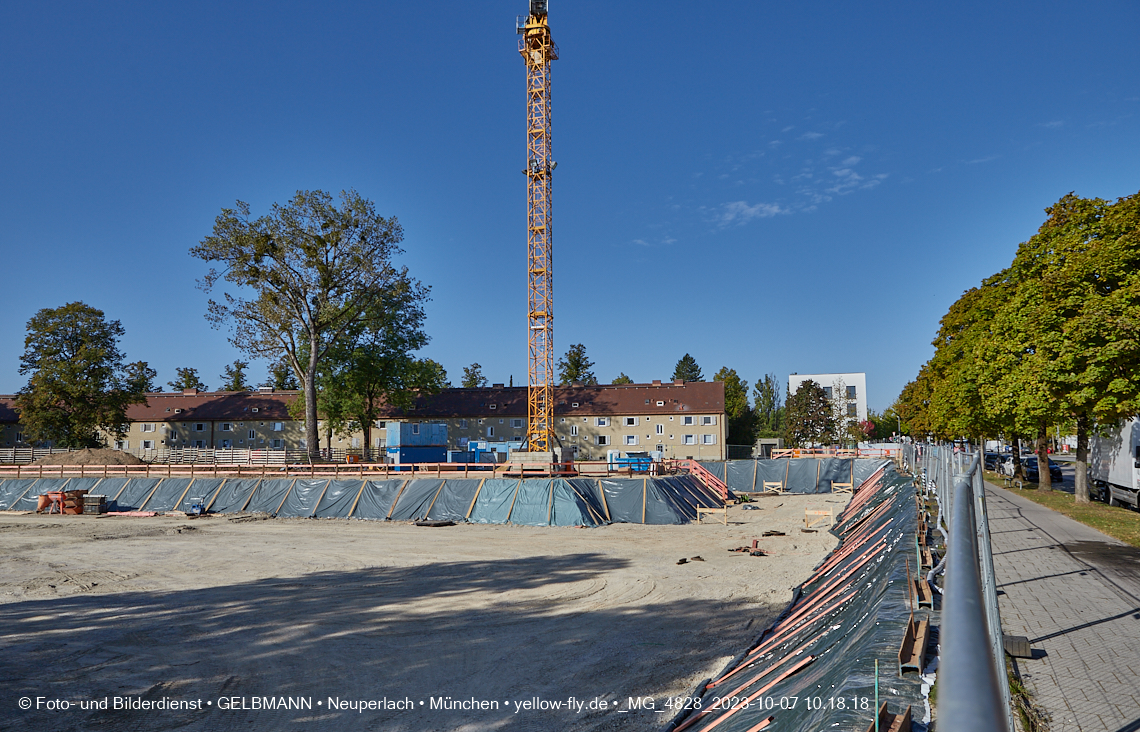 07.10.2023 - Baustelle Maikäfersiedlung in Berg am Laim und Neuperlach