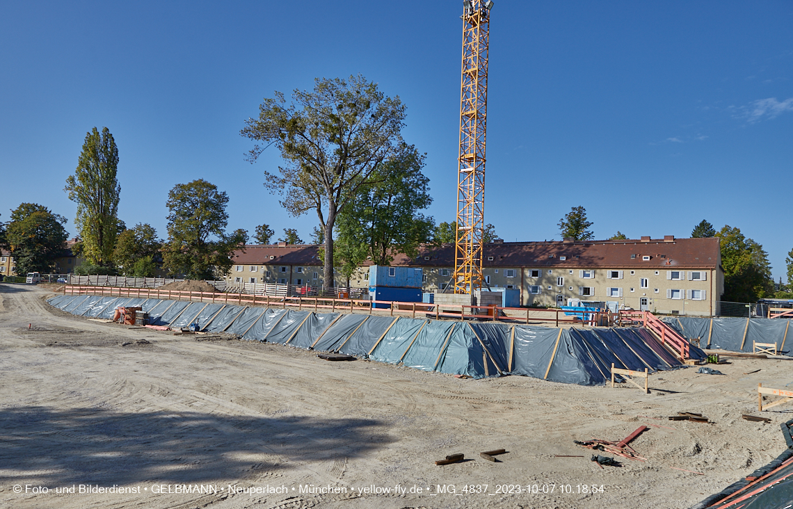 07.10.2023 - Baustelle Maikäfersiedlung in Berg am Laim und Neuperlach