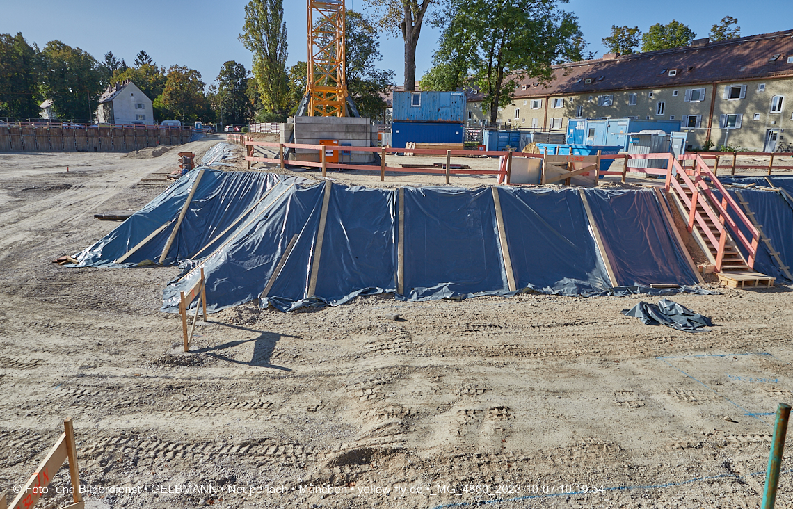 07.10.2023 - Baustelle Maikäfersiedlung in Berg am Laim und Neuperlach