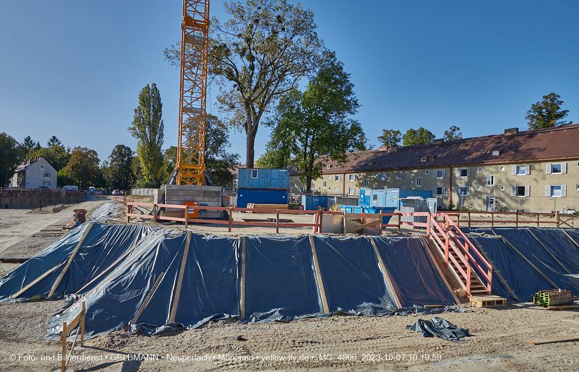 07.10.2023 - Baustelle Maikäfersiedlung in Berg am Laim und Neuperlach