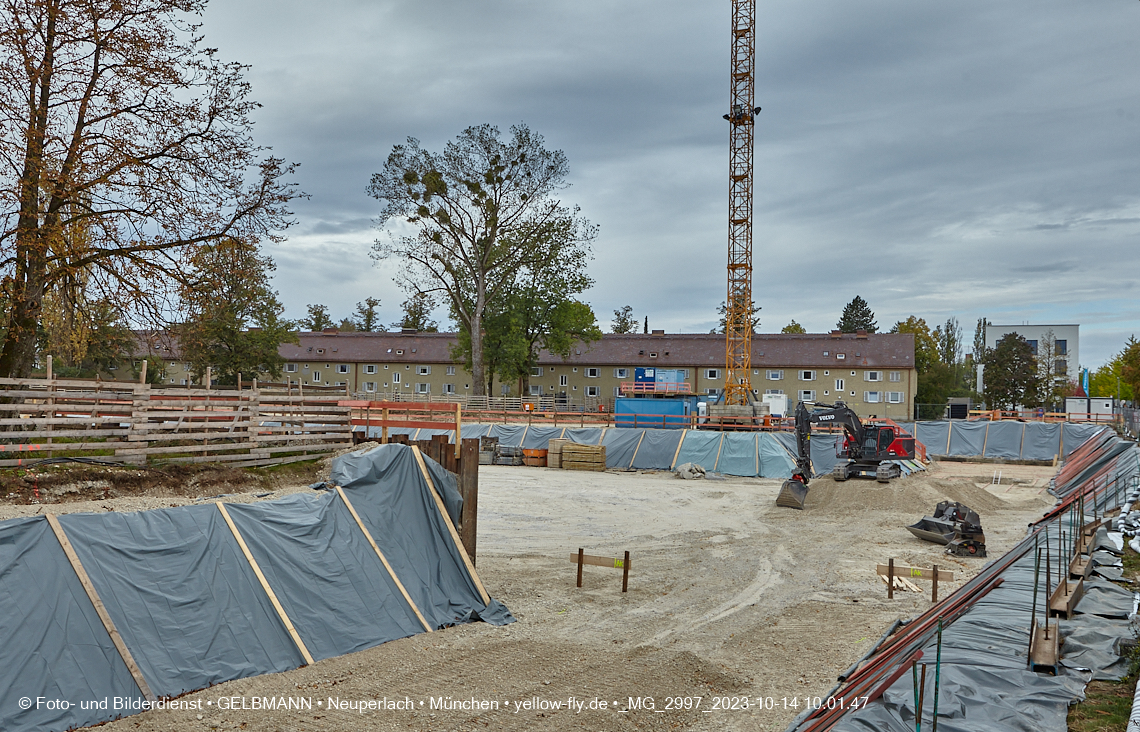 14.10.2023 - Baustelle Maikäfersiedlung in Berg am Laim und Neuperlach