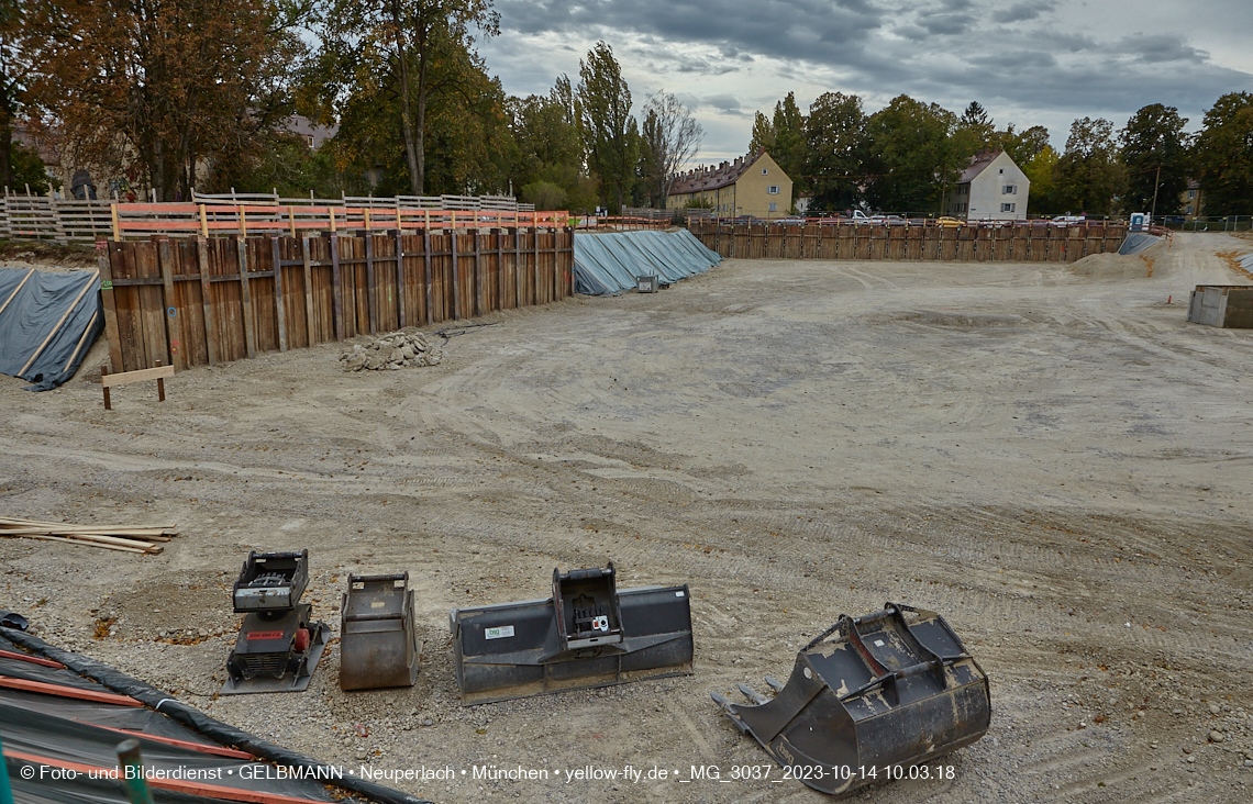 14.10.2023 - Baustelle Maikäfersiedlung in Berg am Laim und Neuperlach