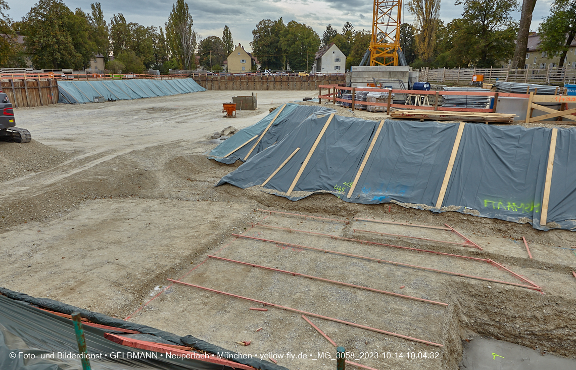 14.10.2023 - Baustelle Maikäfersiedlung in Berg am Laim und Neuperlach