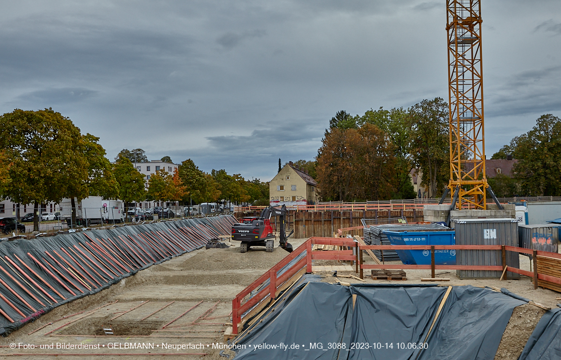14.10.2023 - Baustelle Maikäfersiedlung in Berg am Laim und Neuperlach