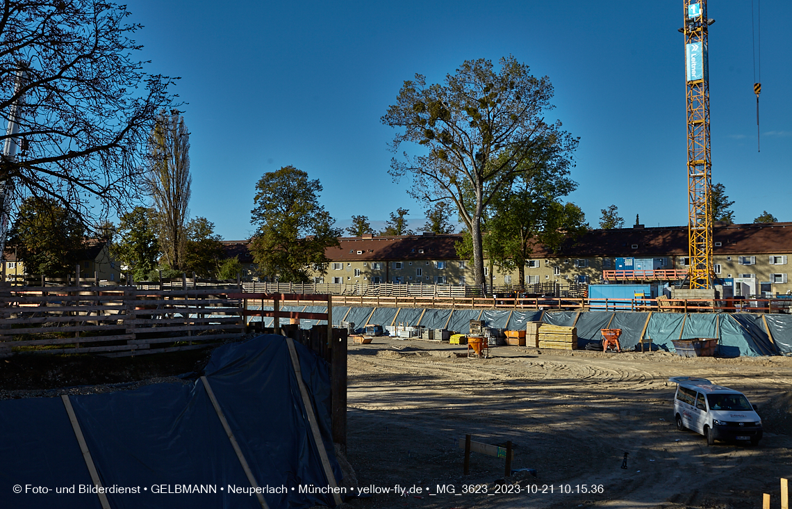 21.10.2023 - Baustelle Maikäfersiedlung in Berg am Laim und Neuperlach