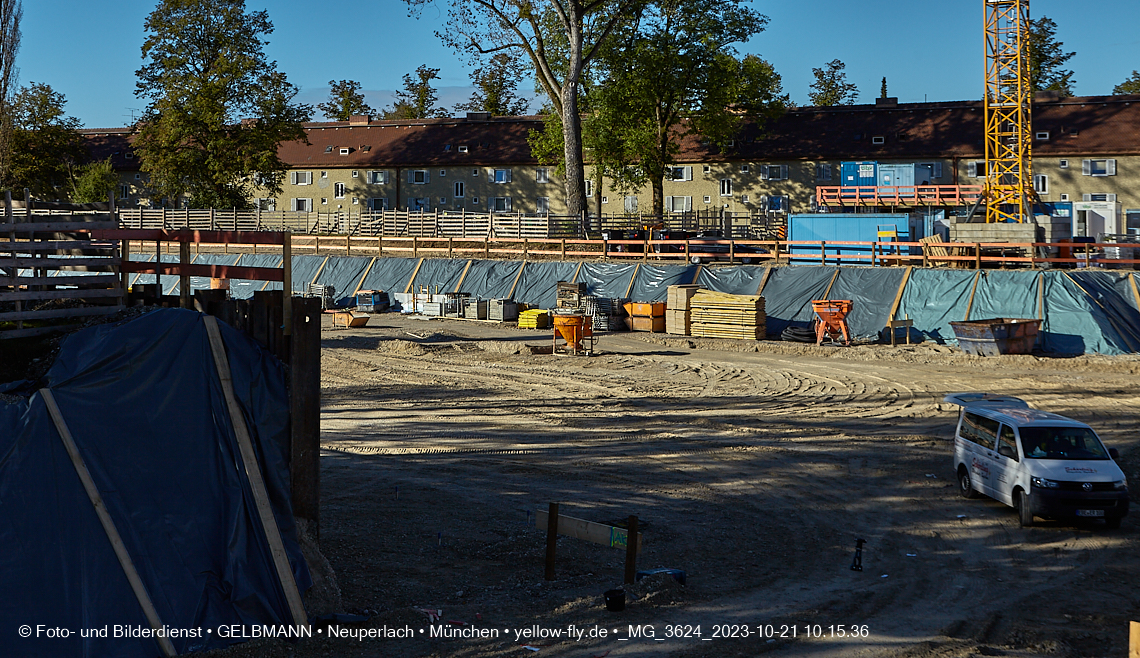 21.10.2023 - Baustelle Maikäfersiedlung in Berg am Laim und Neuperlach