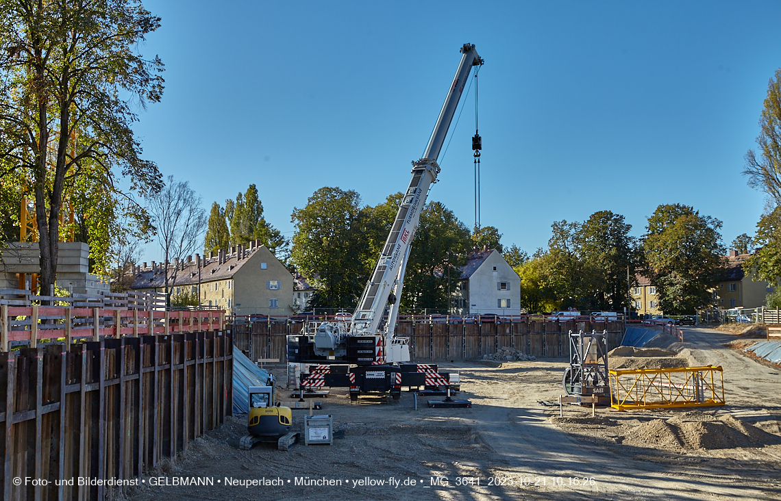 21.10.2023 - Baustelle Maikäfersiedlung in Berg am Laim und Neuperlach
