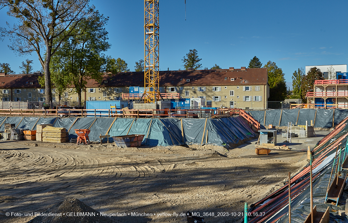 21.10.2023 - Baustelle Maikäfersiedlung in Berg am Laim und Neuperlach